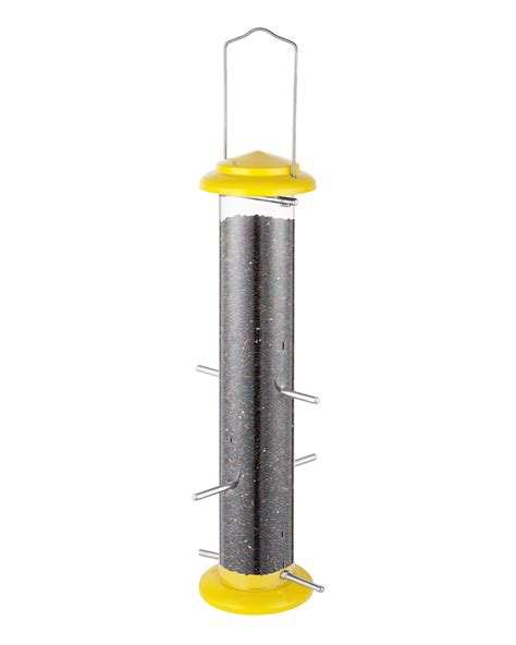 iBorn 14 Inch Metal Bird Feeder, Yellow Finch Feeders for Thistle Seed ...
