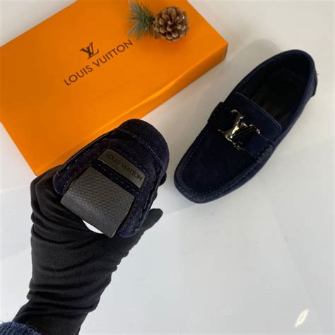 louis vuitton ayakkabi erkek lacivert suet loafer monte carlo moccasin ...