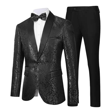 Mens Floral Dinner Party Prom Wedding Stylish Tuxedo Suits Men ...