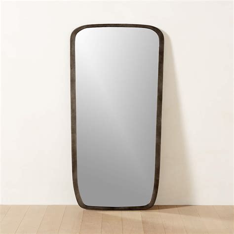 Ponder Black Full-Length Floor Mirror 36''x72'' + Reviews | CB2