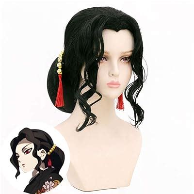 Buy HSIU Anime Demon Slayer: Kimetsu no Yaiba wig Kibutsuji Muzan wig ...