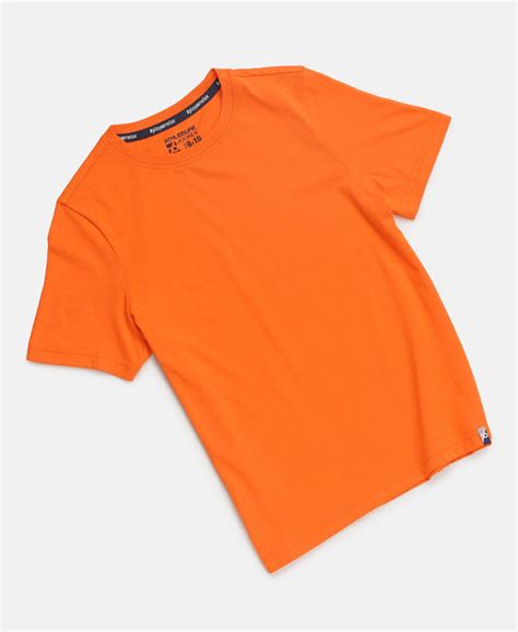 Buy Boy's Super Combed Cotton Round Neck Half Sleeve T-Shirt - Golden ...