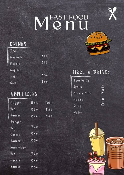 Menu at The Earth Cafe, Varanasi