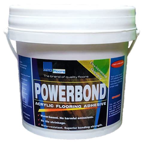 Apo Powerbond Acrylic Flooring Adhesive For Vinyl Tiles 5kg With Free ...