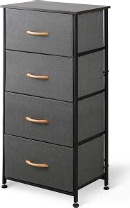 KriShyam ® 4-Drawer Dresser and Closet Organizer Wood Top and Steel ...