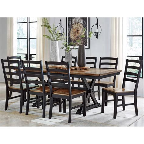 Signature Design By Ashley Wildenauer 9 Pc. Dining Set: Table, 8 Chairs ...