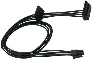 4-Pin to Dual 15 Pin SATA Hard Drive HDD Power Supply Motherboard Right ...