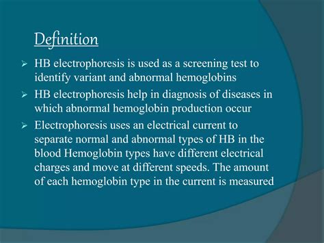 Hb electrophoresis (principle materials and procedure) | PPTX