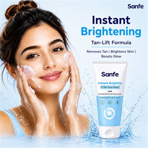 Sanfe Instant BrightUp D-Tan Face Wash - Remove Tan & Brighten Skin