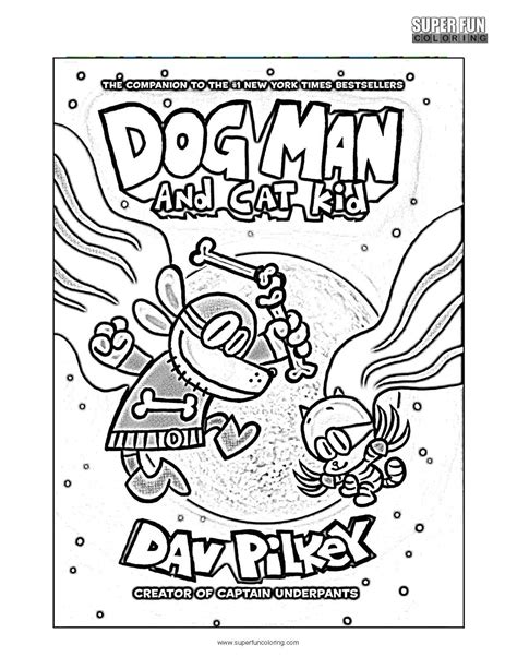 Dog Man Colouring Sheets - Free Printable Templates