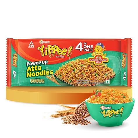 Sunfeast Yippee! Power Up Atta Noodles,Made with Aashirvaad Atta,Long ...