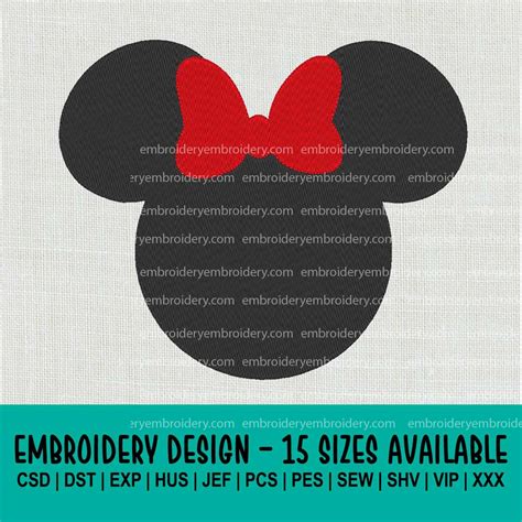 Sewing & Needlecraft Mickey Minnie Mouse silhouette Embroidery Design-9 Sizes-8 Formats-design ... - Silhouette Monogram Designs