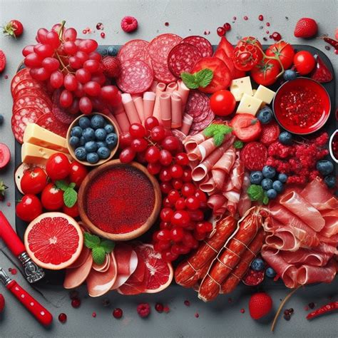 Crimson Creations: Crafting A Red Charcuterie Board - Charcuterie ...