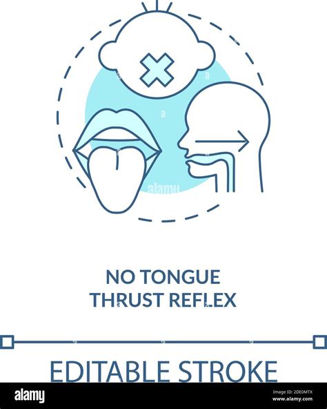 No tongue thrust reflex concept icon Stock Vector Image & Art - Alamy
