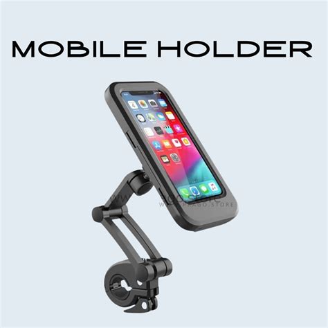 Hold Up Bike Phone Mount Waterproof Cell Phone Holder 360 Rotation ...