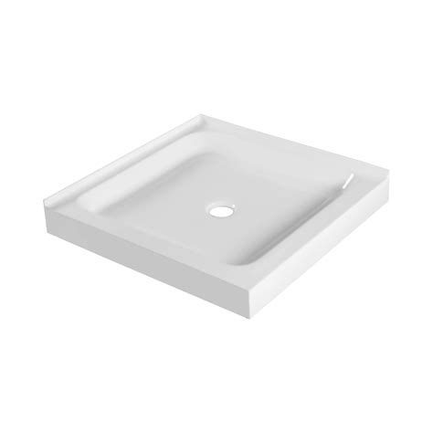 Fine Fixtures Double Threshold Acrylic Shower Base - Non-Slip Textured ...