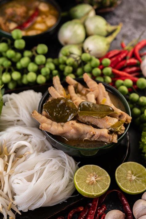 See related image detail. Rice noodles and chicken feet with chili 1832648 Stock Photo at Vecteezy