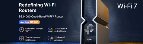 TP-Link Archer BE900 Quad-Band BE24000 WiFi 7 Router | 16-Stream 24.4 ...
