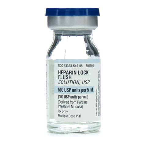 Heparin Lock Flush, Glass, 100u/mL, MDV, 5mL/Vial | McGuff Medical Products