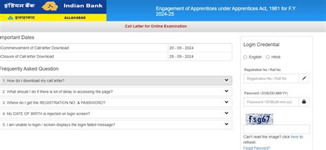 Indian Bank Apprentice 2024 Admit card released at indianbank.in ...