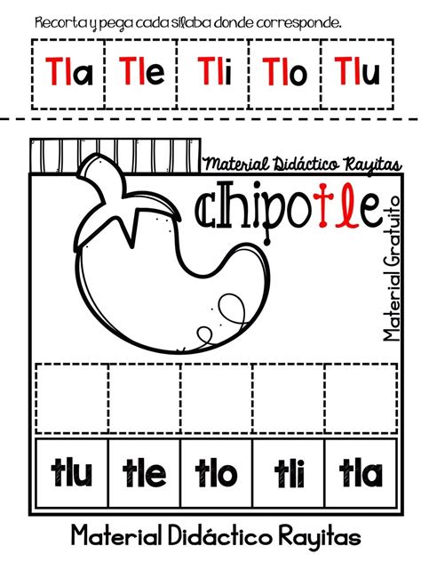 Actividades Con Tla Tle Tli Tlo Tlu