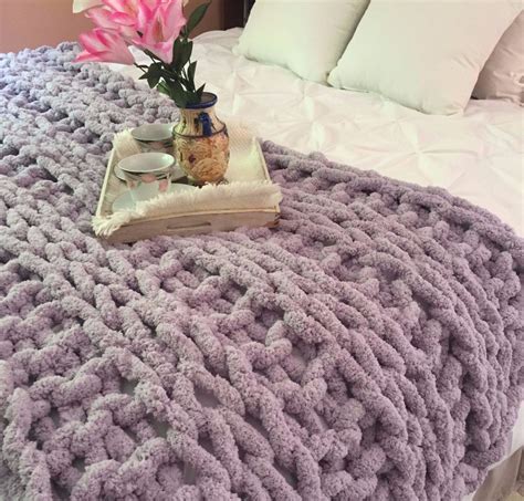 Super chunky Chenille blanket, Double Ribbing pattern Super Chunky ...