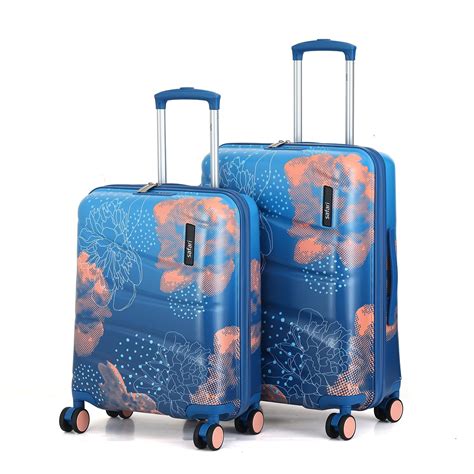 Safari Serene Pro 8 Wheels Set of 2 (Cabin + Medium) Trolley Bags, Hard ...
