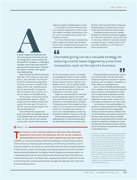 What Are the Tax Benefits of Charitable Giving? - Worth Magazine | PDF