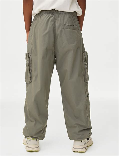 Buy Pure Cotton Cargo Trousers (6-16 Yrs) at Marks & Spencer