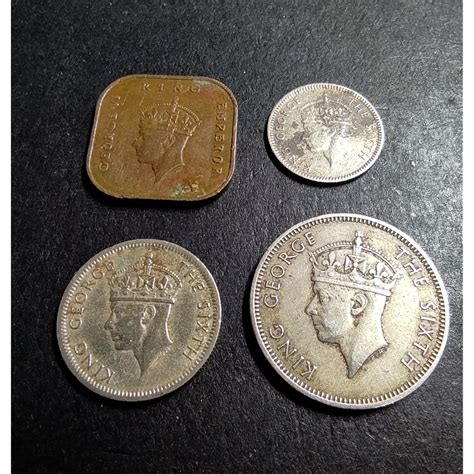 Malaya British Borneo Old Coin King George VI 1 Cent to 20 Cents Sell ...