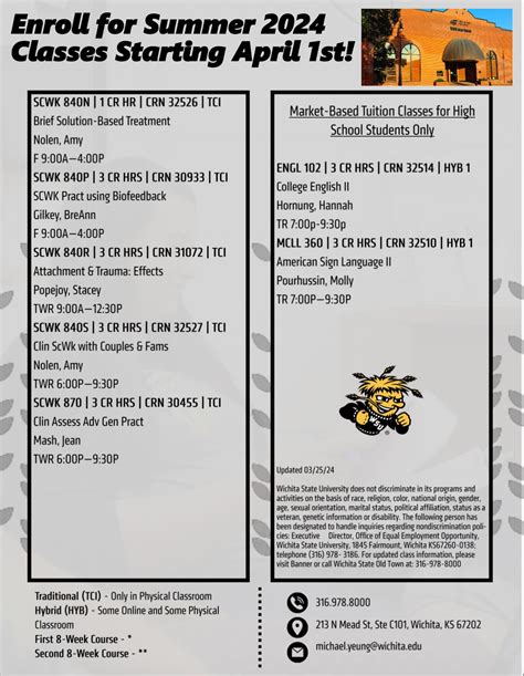 WSU Old Town Summer '24 Classes