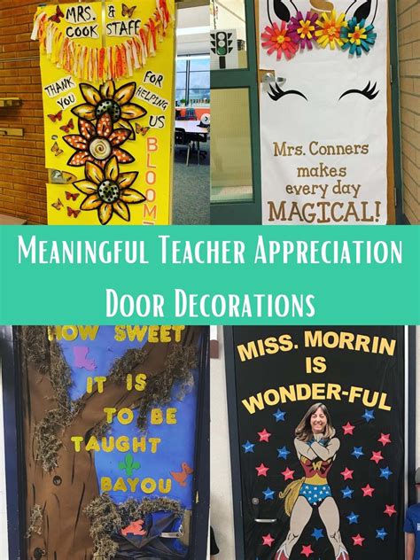 49 Meaningful Teacher Appreciation Door Decorations – Pink Pop Design