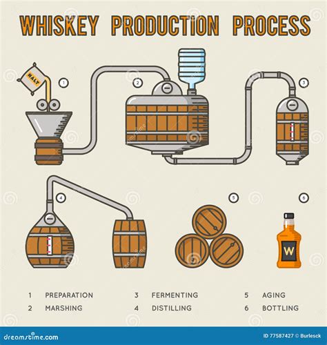 Production Of Whiskey And Brandy Vector Illustration | CartoonDealer ...