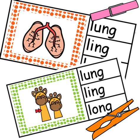Teaching Glued Sounds - ng Phonics Printable
