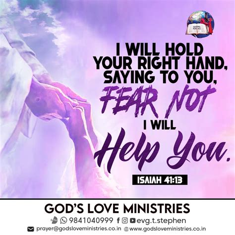 Isaiah 41:13 :: God's Love Ministries - Today's Promise