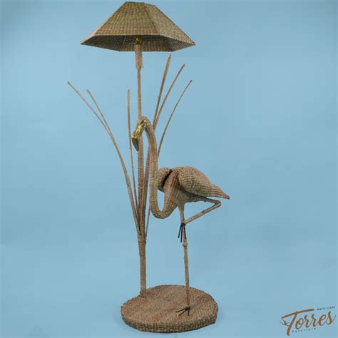 Flamingo w/Reed Floor Lamp by Mario Lopez Torres - Mario Lopez Torres