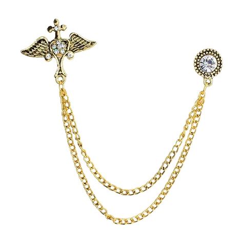 FURE Double Chain Wing (Antique Golden) Brooch