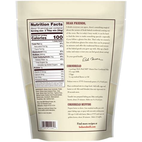 Bob’s Red Mill Gluten Free Cornbread Mix - Food E Concepts
