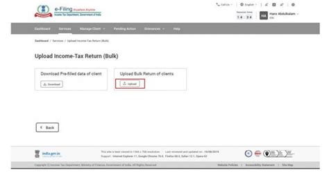 Bulk ITR Upload and View (by ERIs) > User Manual | Income Tax Department