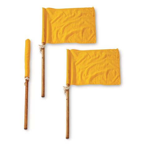 German Military Surplus Yellow Signal Flags, 3 Pack, New | Sportsman's ...