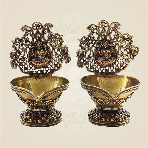 Brass Lakshmi Diya – Elegant Handcrafted Oil Lamp for Puja
