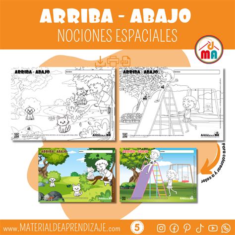 📚 Arriba - Abajo - Aprendiendo las nociones espaciales preescolar 4 ...