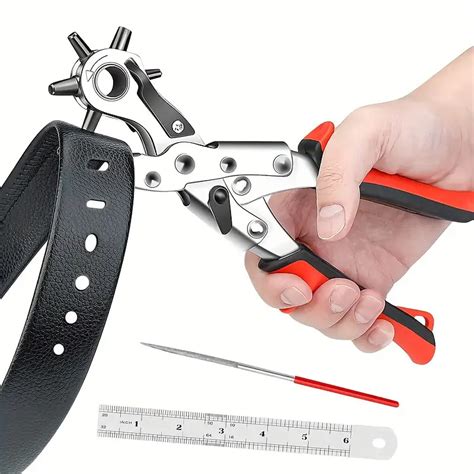 Stainless Steel Hole Punch Tool Durable Multi-Size Leather Belt & Watch ...