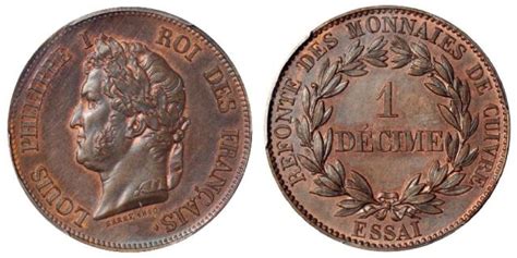 1840年法国路易·菲利普一世像1法郎铜质样币/PCGS SP64BN图片及价格- 芝麻开门收藏网