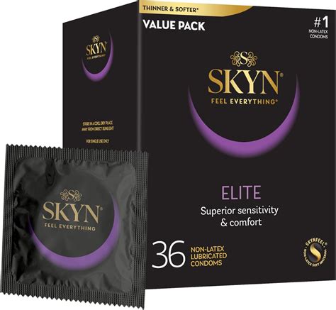 SKYN Elite – 36 Count – Ultra-Thin, Lubricated Latex-Free Condoms
