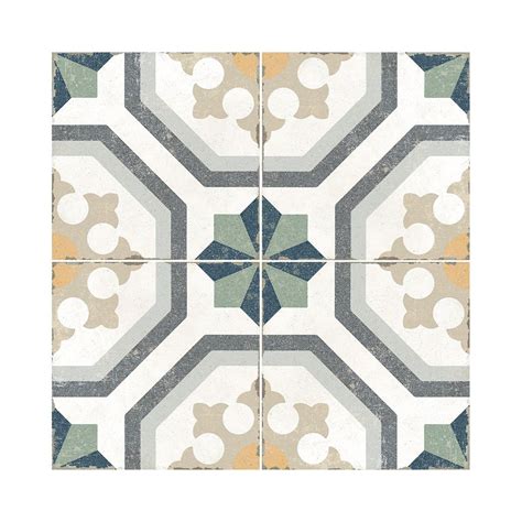 Lungarno Ceramics - Marrakesh 8" x 8" Porcelain Tile - Melah - Floorzz ...