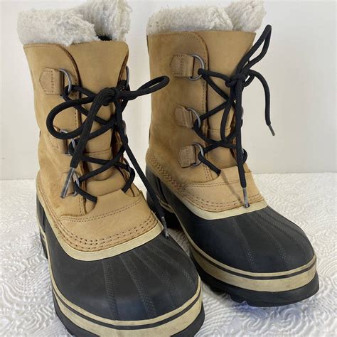 SOREL Winter Snow Rain Boots Mid Calf Lace Up Unisex Men 6 Women 8 ...
