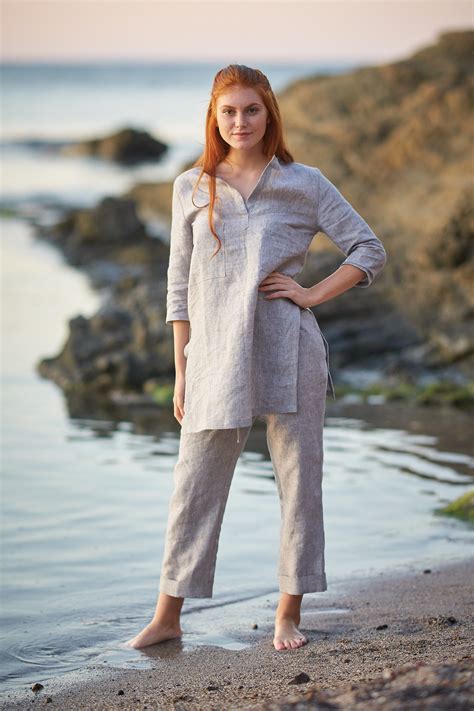 Women's Linen Vest And Pants Set at Elijah Elliston blog