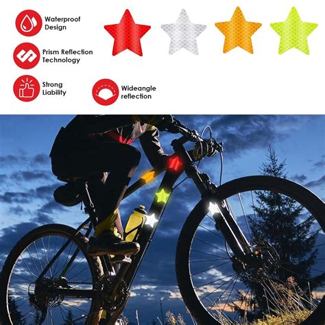 Akshar Arts Bhuwana40Pcs Reflective Stickers for Bike, Reflective Stic ...