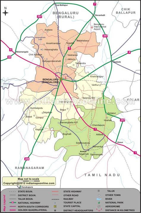 Map Of Bangalore District